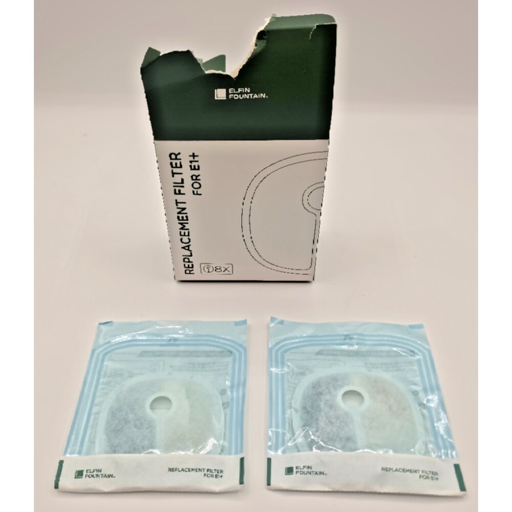 Elfin Water Fountain E1+ 2 Filters White Open Box